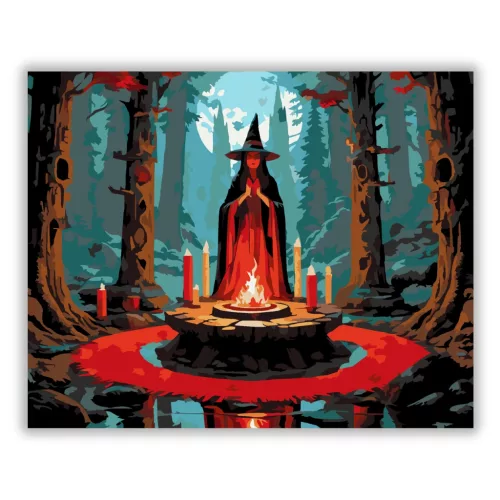 Gyertyafényes idézés - számfestő készlet - Számfestő.hu - 80×100cm - Keret nélkül