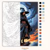 Viharos boszorkány - számfestő készlet - Számfestő.hu - 80×100cm - Keret nélkül