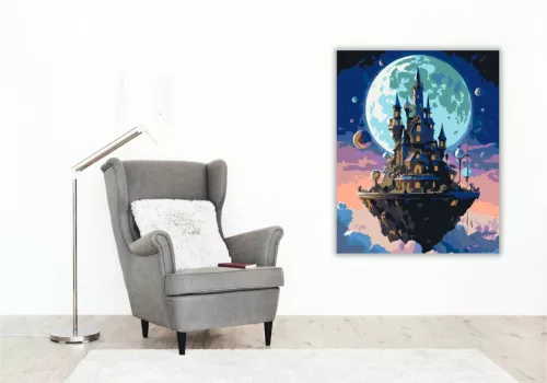 Felhők fölött - számfestő készlet - Számfestő.hu - 50×60cm - Keret nélkül