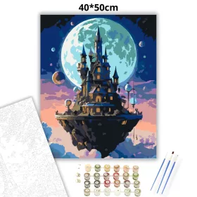 Felhők fölött - számfestő készlet - Számfestő.hu - 40×50cm - Keret nélkül