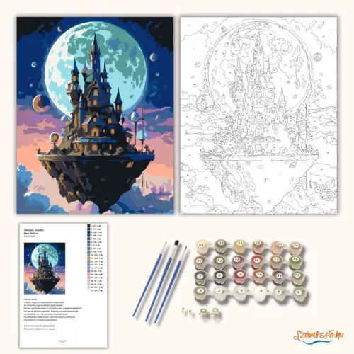 Felhők fölött - számfestő készlet - Számfestő.hu - 40×50cm - Keret nélkül