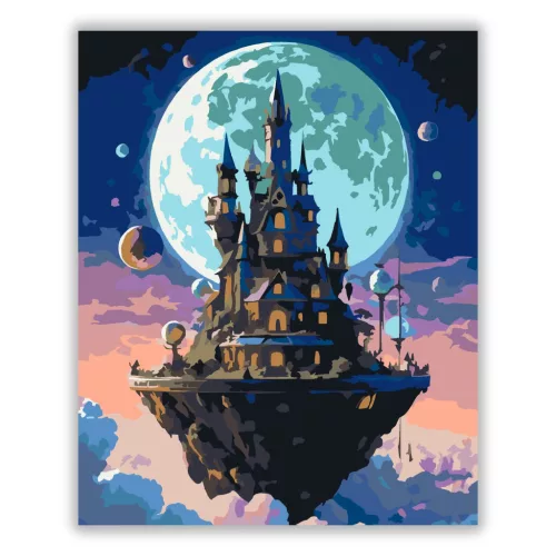 Felhők fölött - számfestő készlet - Számfestő.hu - 40×50cm - Keretre feszítve