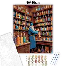 Alkimista műhely - számfestő készlet - Számfestő.hu - 40×50cm - Keret nélkül