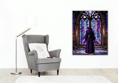 Sötét szertartás - számfestő készlet - Számfestő.hu - 50×60cm - Keretre feszítve