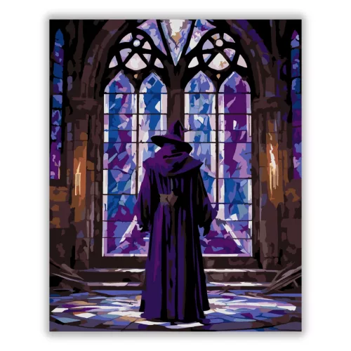 Sötét szertartás - számfestő készlet - Számfestő.hu - 60×70cm - Keretre feszítve
