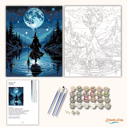 Tó feletti lebegés - számfestő készlet - Számfestő.hu - 80×100cm - Keret nélkül