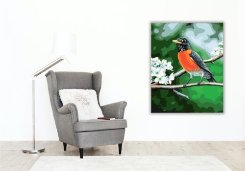 Madárka - számfestő készlet - Számfestő.hu - 40×50cm - keret nélkül