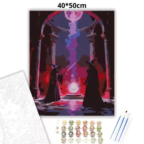 Tiltott idézés - számfestő készlet - Számfestő.hu - 40×50cm - Keretre feszítve