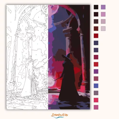 Tiltott idézés - számfestő készlet - Számfestő.hu - 40×50cm - Keret nélkül