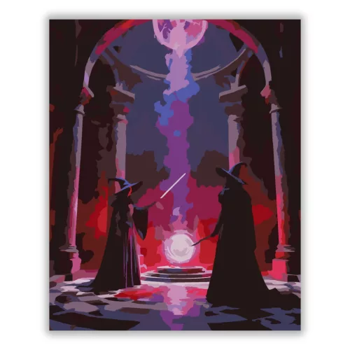 Tiltott idézés - számfestő készlet - Számfestő.hu - 40×50cm - Keretre feszítve