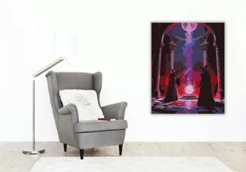 Tiltott idézés - számfestő készlet - Számfestő.hu - 40×50cm - Keretre feszítve