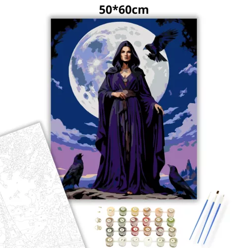 Hollószem - számfestő készlet - Számfestő.hu - 50×60cm - Keret nélkül