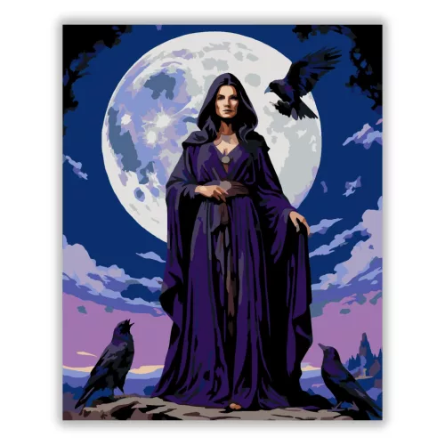 Hollószem - számfestő készlet - Számfestő.hu - 40×50cm - Keretre feszítve