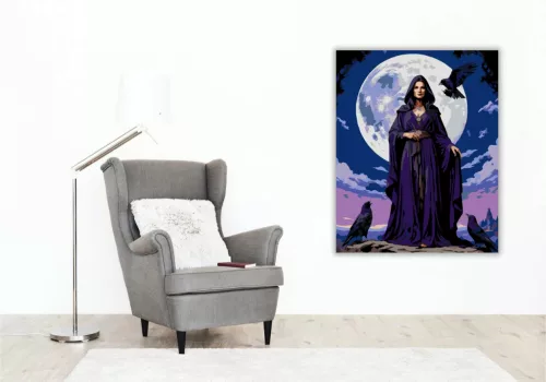 Hollószem - számfestő készlet - Számfestő.hu - 40×50cm - Keret nélkül