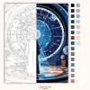Csillagtérkép - számfestő készlet - Számfestő.hu - 40×50cm - Keret nélkül