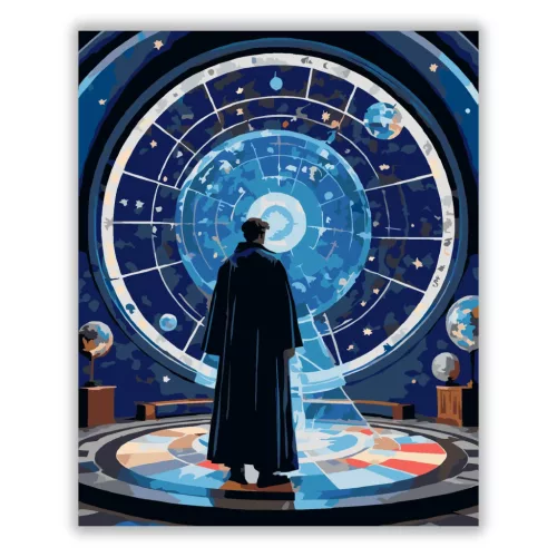 Csillagtérkép - számfestő készlet - Számfestő.hu - 40×50cm - Keret nélkül