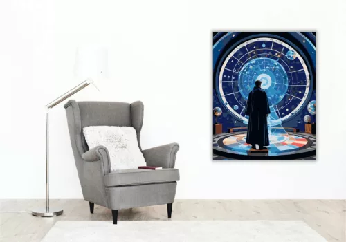 Csillagtérkép - számfestő készlet - Számfestő.hu - 40×50cm - Keret nélkül