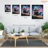 Mesés boszorkányhintó - számfestő készlet - Számfestő.hu - 60×70cm - Keretre feszítve