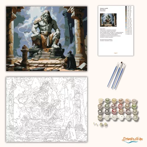 Viharos kőóriás - számfestő készlet - Számfestő.hu - 60×70cm - Keret nélkül