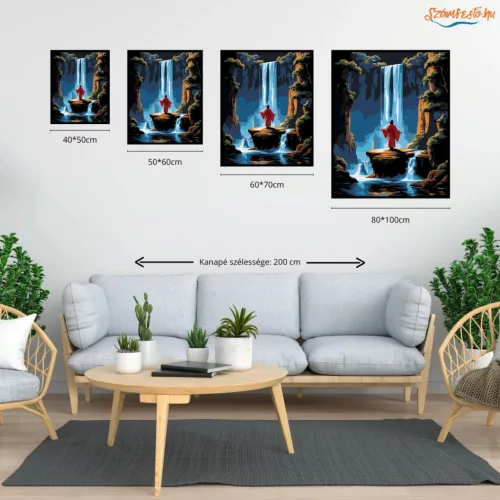Sejtelmes mágus - számfestő készlet - Számfestő.hu - 50×60cm - Keretre feszítve