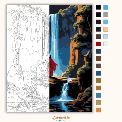 Sejtelmes mágus - számfestő készlet - Számfestő.hu - 80×100cm - Keret nélkül