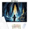 Ragyogó kristálybarlang - számfestő készlet - Számfestő.hu - 80×100cm - Keret nélkül