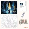 Ragyogó kristálybarlang - számfestő készlet - Számfestő.hu - 40×50cm - Keretre feszítve