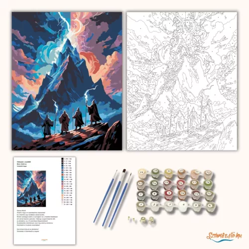 Varázslók hegye - számfestő készlet - Számfestő.hu - 80×100cm - Keret nélkül