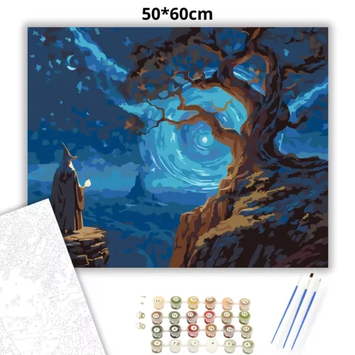 Varázskapu - számfestő készlet - Számfestő.hu - 50×60cm - Keret nélkül