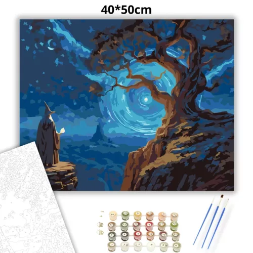 Varázskapu - számfestő készlet - Számfestő.hu - 40×50cm - Keret nélkül