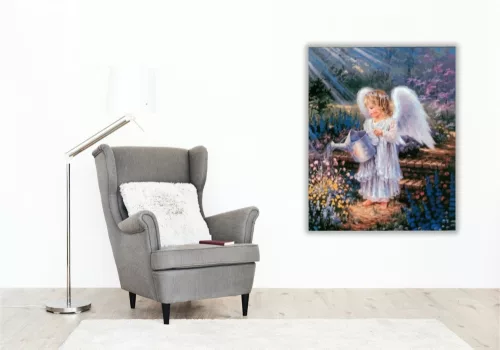 Angyali öntözés - számfestő készlet - Számfestő.hu - 50×60cm - keret nélkül