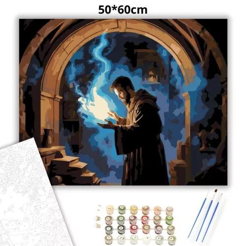 Sötét mágia - számfestő készlet - Számfestő.hu - 50×60cm - Keret nélkül