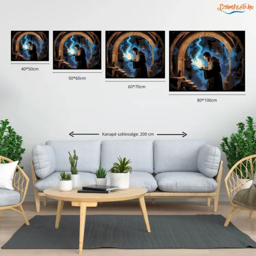 Sötét mágia - számfestő készlet - Számfestő.hu - 60×70cm - Keret nélkül