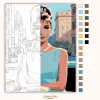 Audrey Hepburn - reggeli a Tiffanynál - számfestő készlet - Számfestő.hu - 40×50cm - Keretre feszítve