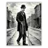 Charlie Chaplin - A csavargó - számfestő készlet - Számfestő.hu - 60×70cm - Keret nélkül