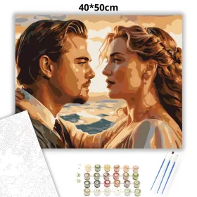 Jack és Rose - számfestő készlet - Számfestő.hu - 40×50cm - Keret nélkül
