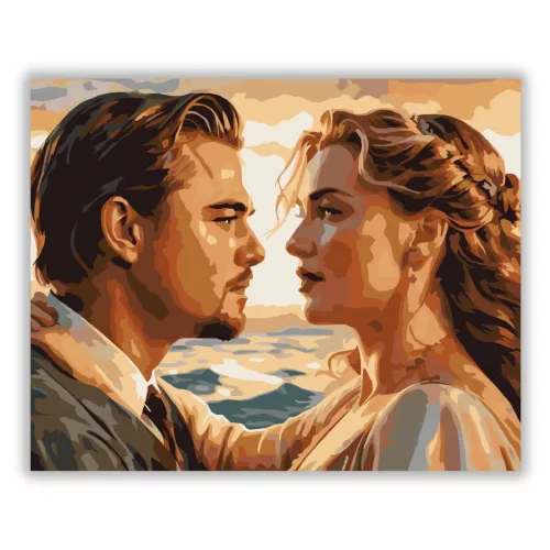 Jack és Rose - számfestő készlet - Számfestő.hu - 40×50cm - Keret nélkül