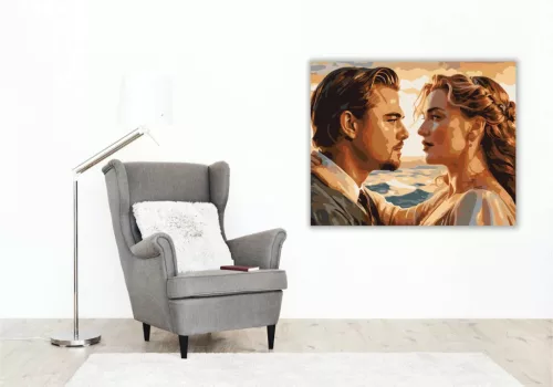Jack és Rose - számfestő készlet - Számfestő.hu - 40×50cm - Keret nélkül
