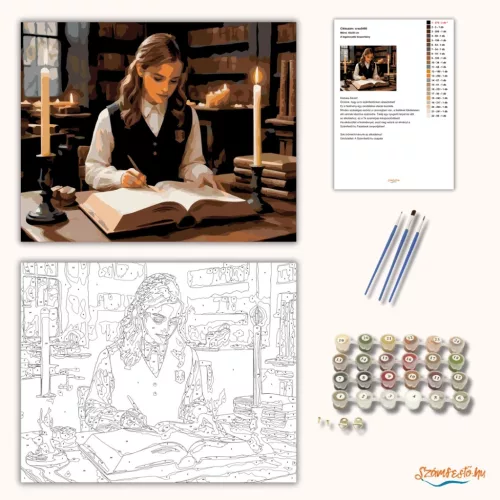 A legokosabb boszorkány - számfestő készlet - Számfestő.hu - 60×70cm - Keret nélkül