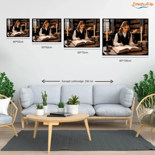 A legokosabb boszorkány - számfestő készlet - Számfestő.hu - 60×70cm - Keret nélkül