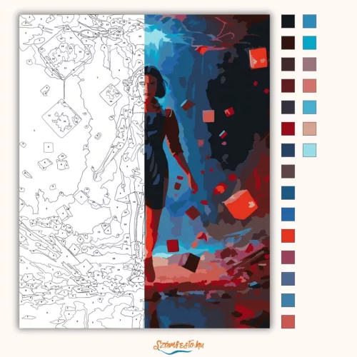 Eleven - Az erő ébredése - számfestő készlet - Számfestő.hu - 80×100cm - Keretre feszítve