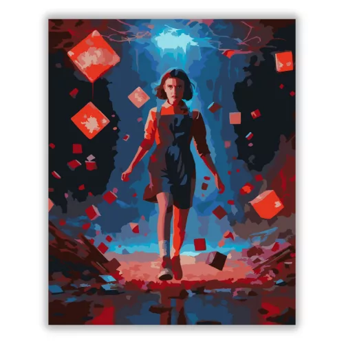 Eleven - Az erő ébredése - számfestő készlet - Számfestő.hu - 80×100cm - Keretre feszítve