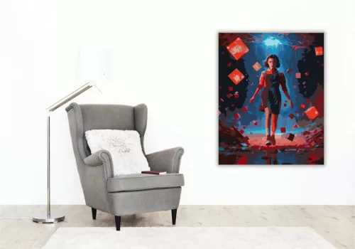 Eleven - Az erő ébredése - számfestő készlet - Számfestő.hu - 40×50cm - Keretre feszítve