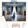 A kék ruhás hölgy - számfestő készlet - Számfestő.hu - 50×60cm - Keret nélkül