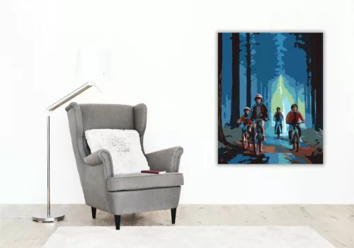 A Másik Oldal nyomában - számfestő készlet - Számfestő.hu - 80×100cm - Keret nélkül
