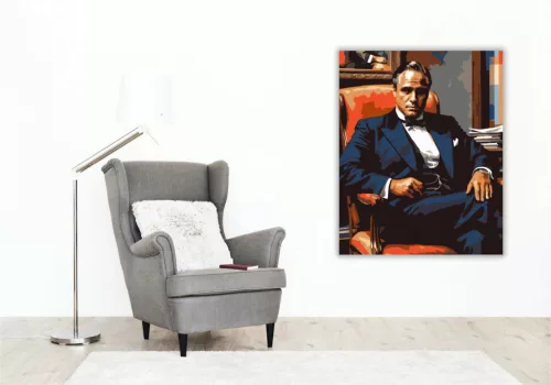 Don Corleone - számfestő készlet - Számfestő.hu - 40×50cm - Keretre feszítve