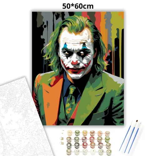 Gotham réme - Joker - számfestő készlet - Számfestő.hu - 50×60cm - Keret nélkül