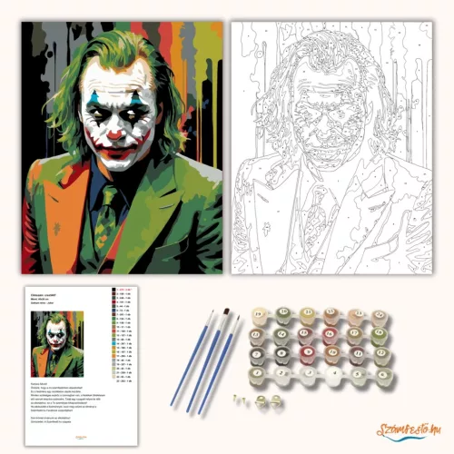 Gotham réme - Joker - számfestő készlet - Számfestő.hu - 60×70cm - Keret nélkül