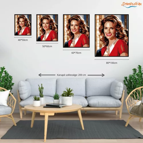 Vivian – Micsoda nő - számfestő készlet - Számfestő.hu - 50×60cm - Keretre feszítve
