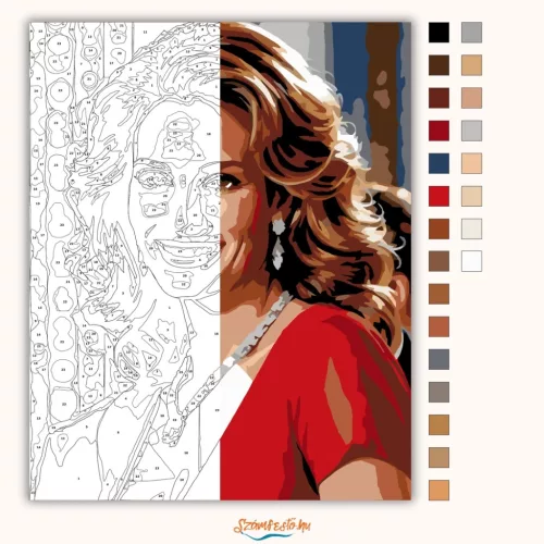 Vivian – Micsoda nő - számfestő készlet - Számfestő.hu - 60×70cm - Keretre feszítve